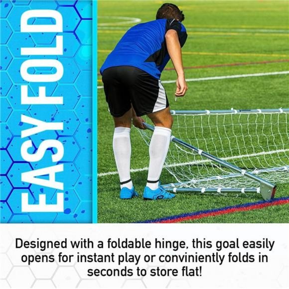 Franklin Sports Soccer Goals - Portable Soccer Goal with Net - Steel Post Metal - Picture 4 of 6